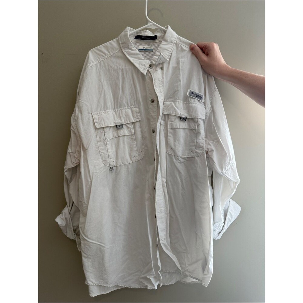 Columbia Men’s White Lightweight Shirt Jacket